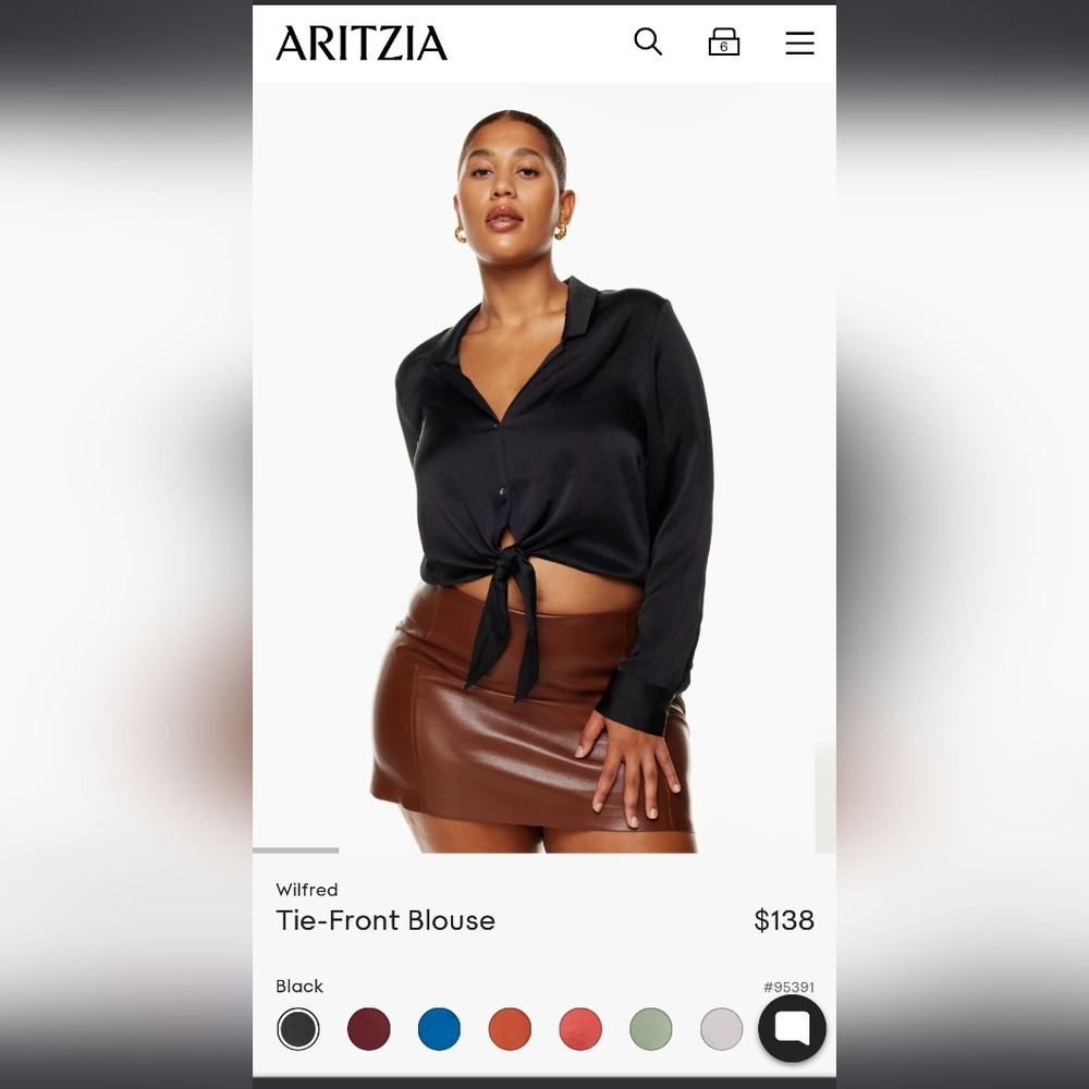 Wilfred Tie Front Blouse